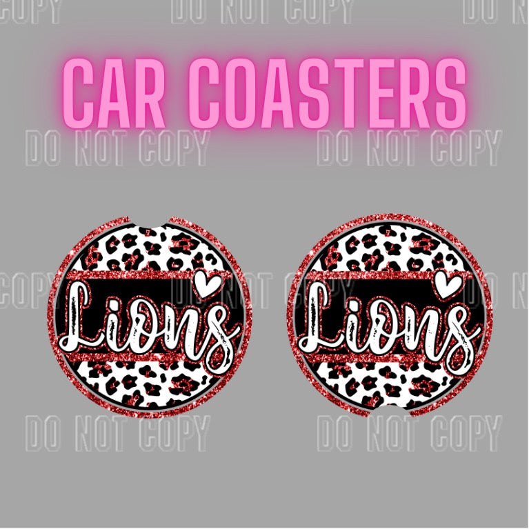 Lions 2 Car Coaster Set