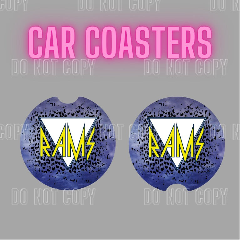 Rams 1 Car Coaster Set