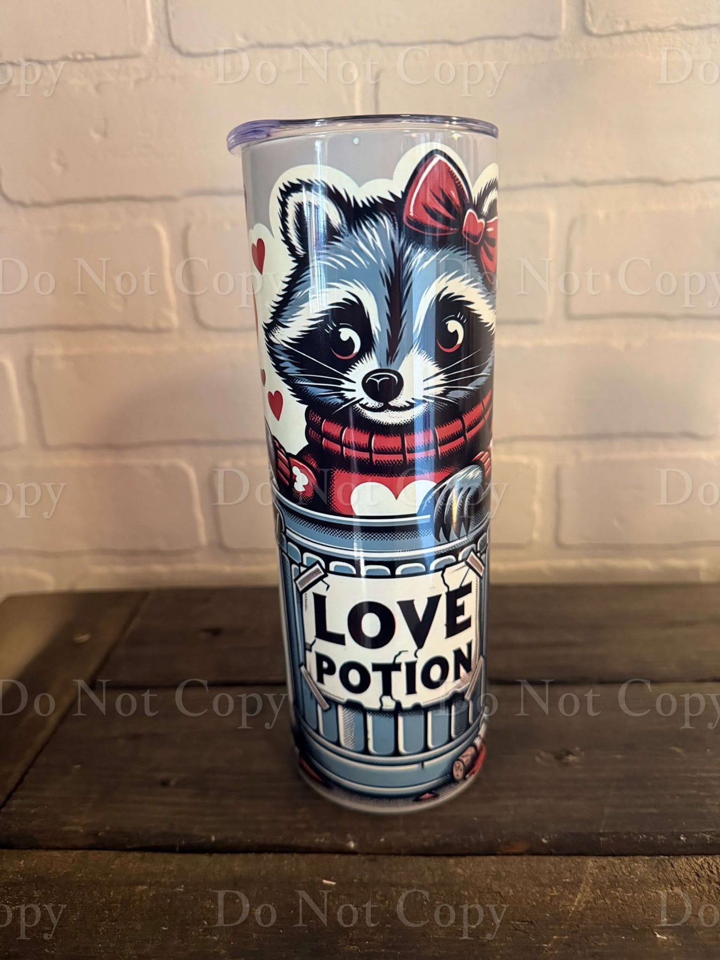 Love Potion Racoon Tumbler