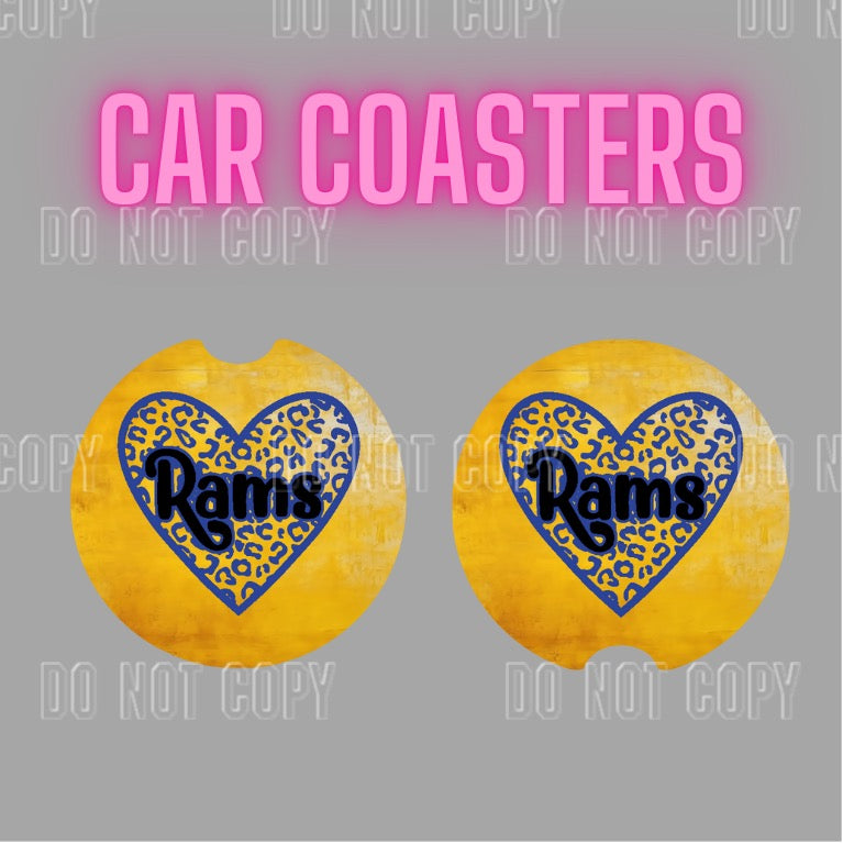 Rams 2 Car Coaster Set