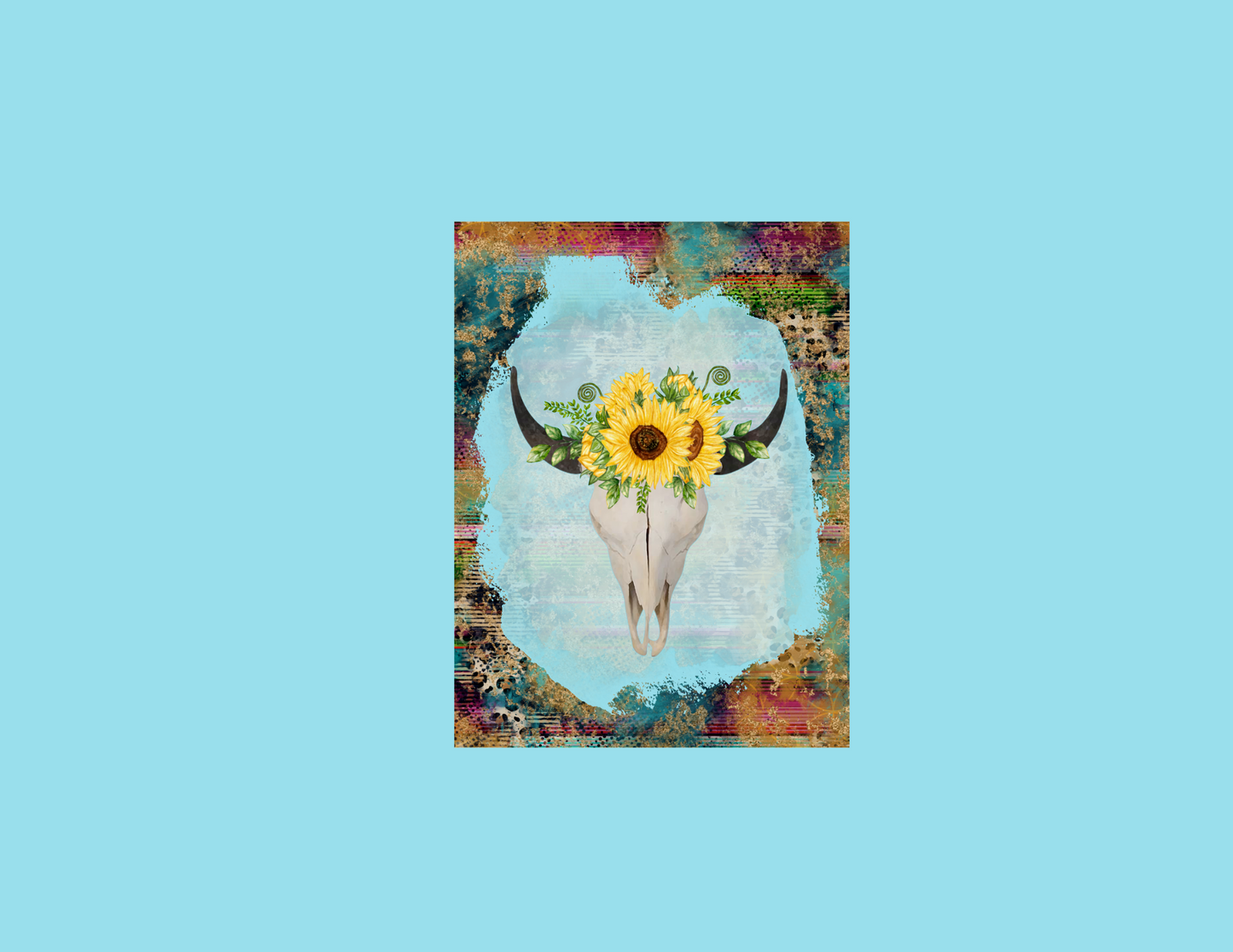 Cow Skull Sunflower Air Freshener