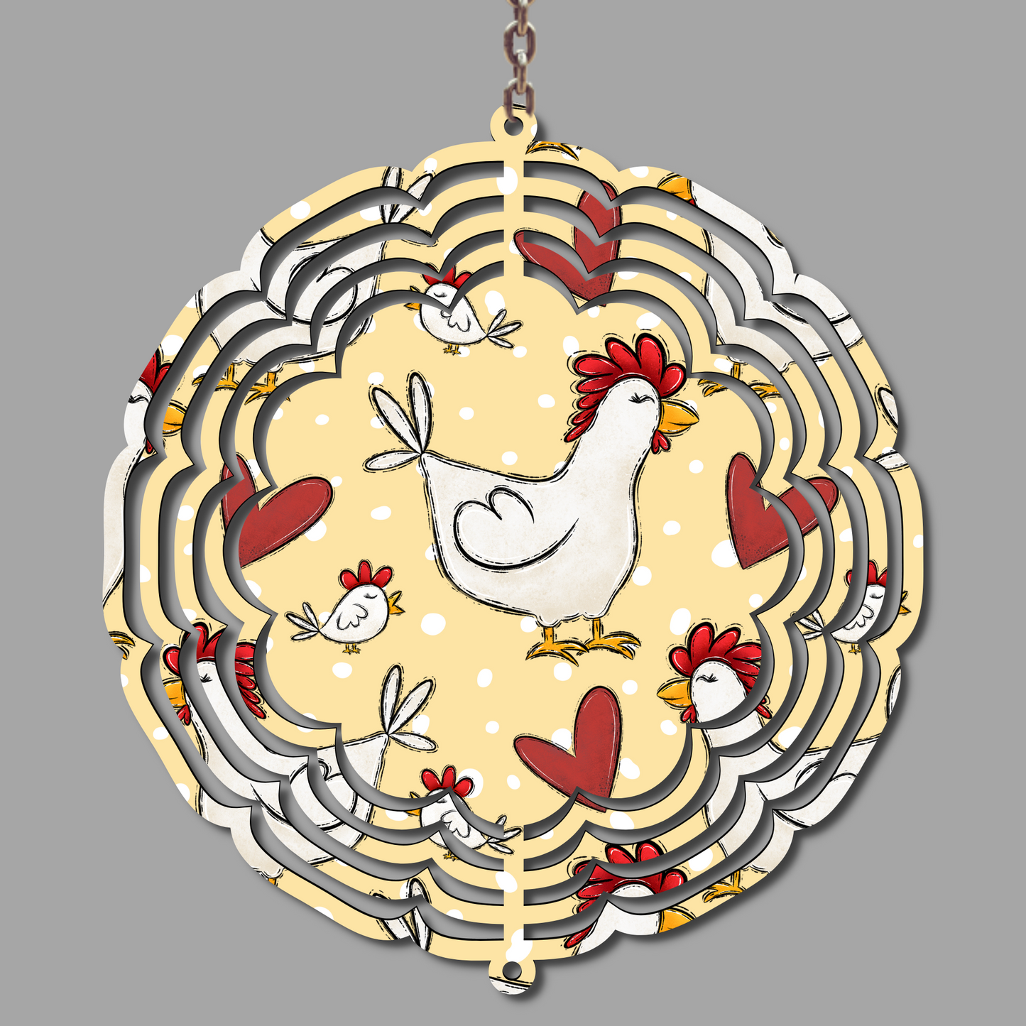 Happy Chicken Wind Spinner