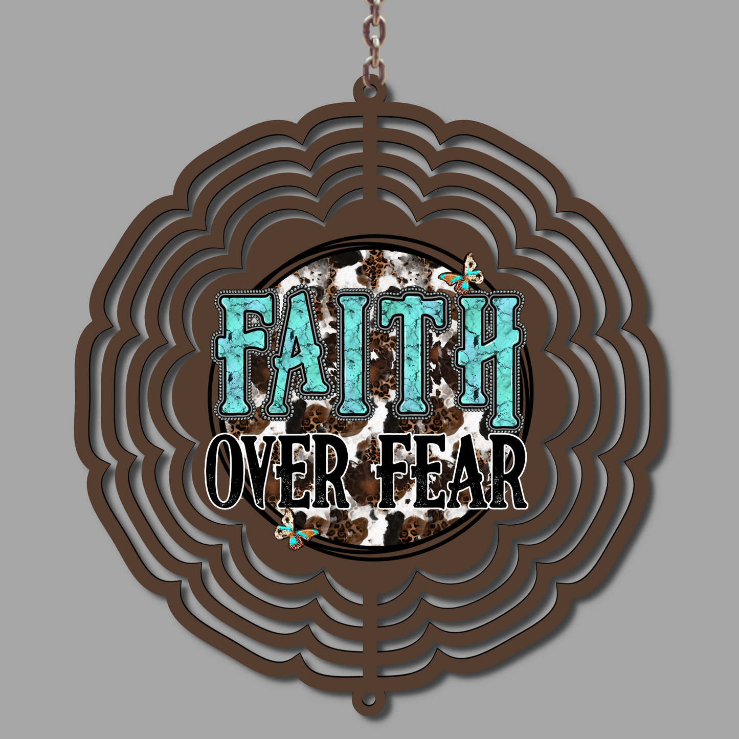 Faith Over Fear Wind Spinner