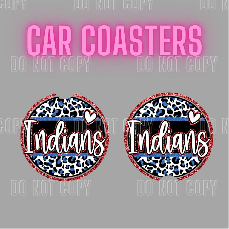 Indians Car Coaster Set