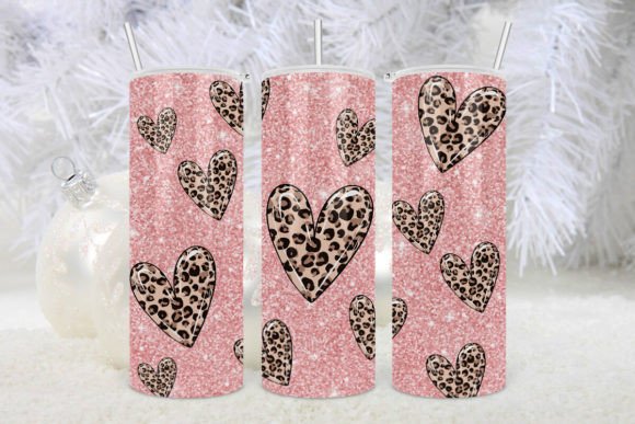 Pink Glitter Leopard Tumbler