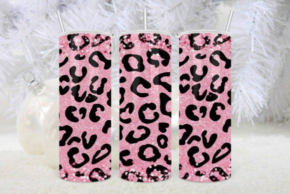 Pink Glitter Leopard Tumbler
