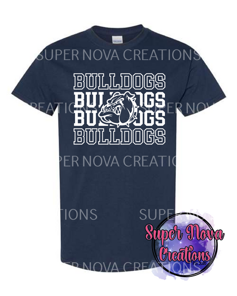 Bulldogs Stacked T-shirt