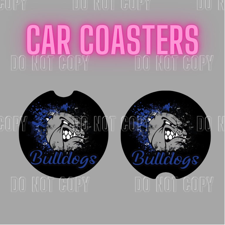 Bulldogs Car Coaster Set