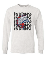 Indians Stacked Long Sleeve T-shirt