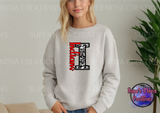 School Mascot Faux Rhinestone Sweatshirt