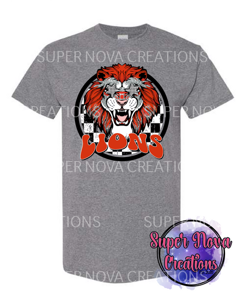 Lions Checkered Gray T-shirt