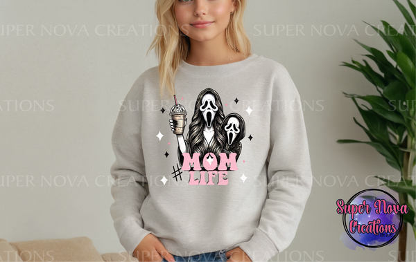 Mom Life Ghost Face Sweatshirt