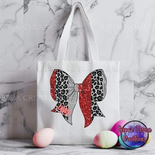 Lions Bow Tote Bag