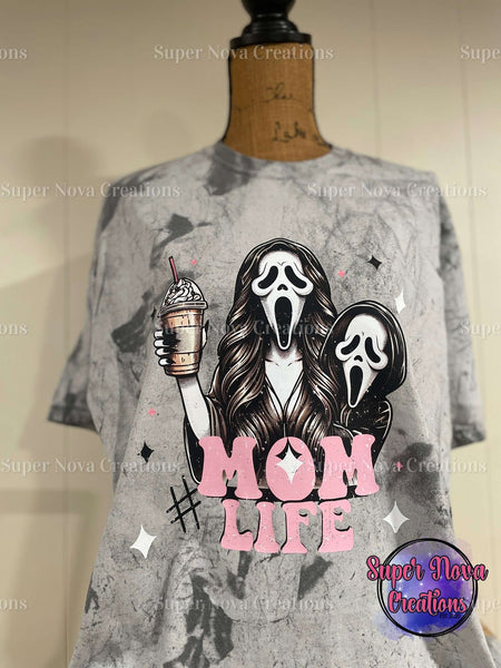 Mom Life Ghost Face T-shirt