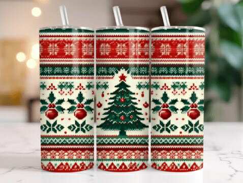 Sweater Christmas Tree Tumbler