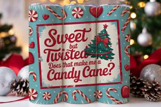 Sweet but Twisted Candy Cane Tumbler