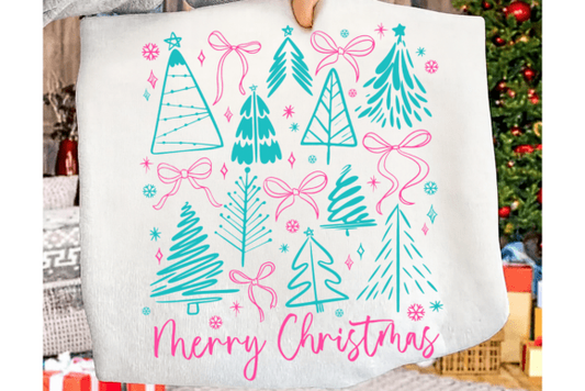 Merry Christmas Pink & Teal