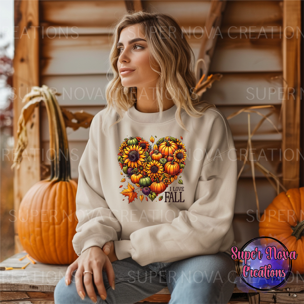 Sunflower Pumpkin Heart Sweatshirt