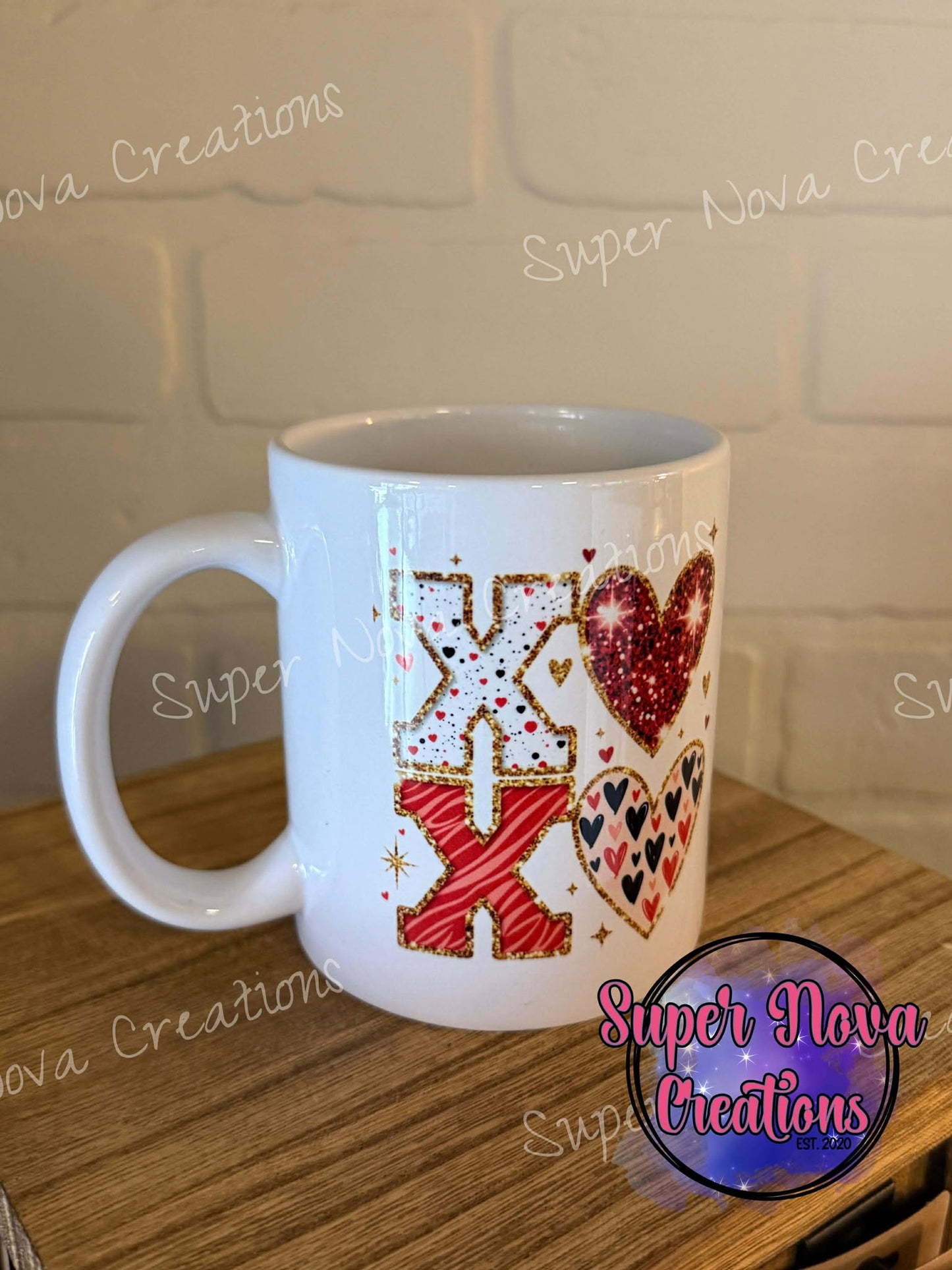 XOXO Sparkle Hearts Mug