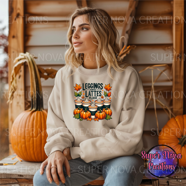 Leggings Lattes Leaves Please Sweatshirt