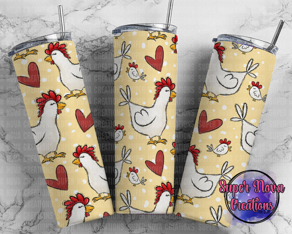 Chickens & Hearts Tumbler