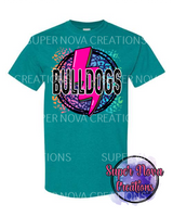 Bulldogs Lightning Bolt Leopard T-shirt