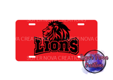 Lions License Plate