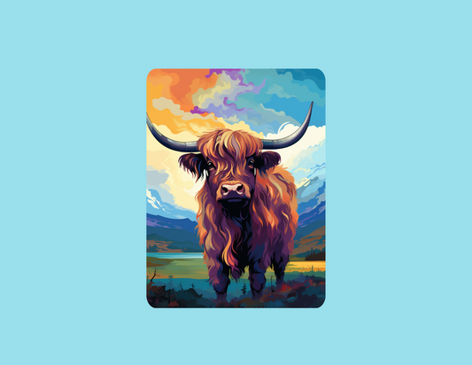 Highland Cow Sunset Air Freshener