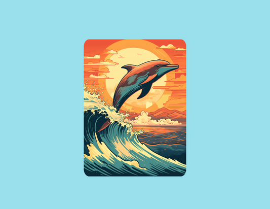 Dolphin Sunset Wave Air Freshener