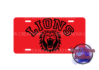 Lions License Plate