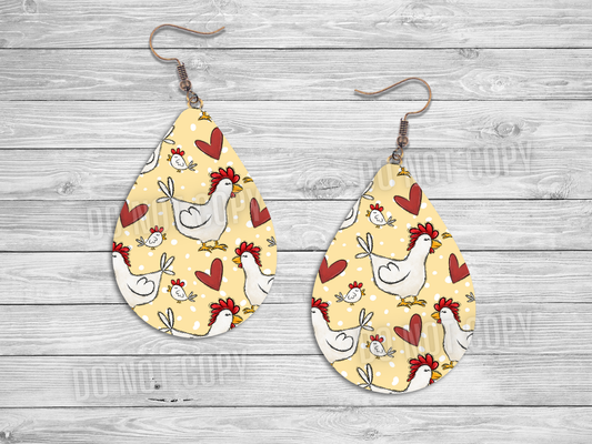 Happy Chicken Earrings