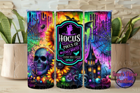 Hocus Pocus Skull Rainbow Tumbler