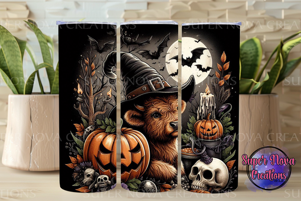 Halloween Highland Cow Tumbler