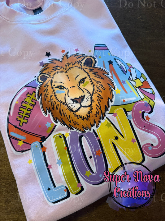 Lions Bright Cheer/Football Light Pink