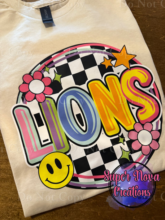 Lions Bright Checkered