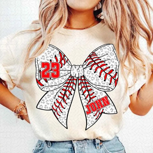 Baseball Bow Name/Number