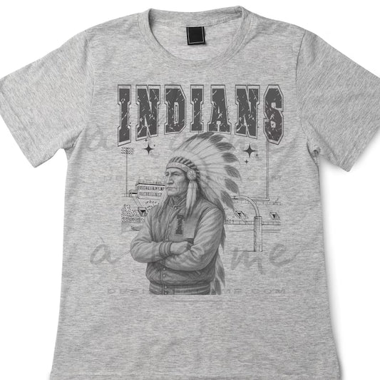 Retro Indians Letter Jacket Design