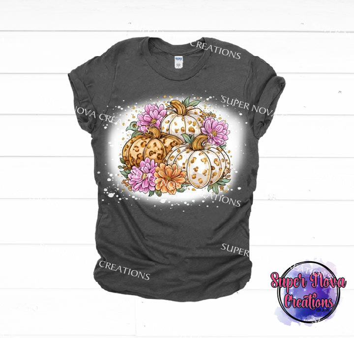 Fall Leopard Pumpkins Bleached