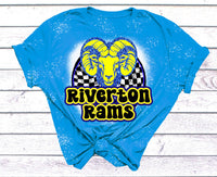 Riverton Rams Checkered Design T-shirt