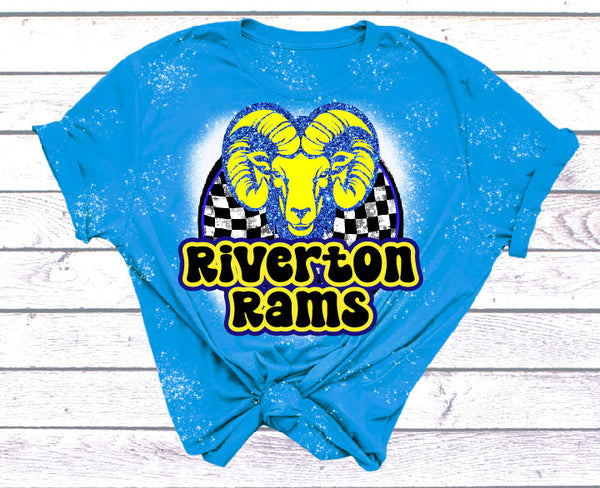 Riverton Rams Checkered Design T-shirt