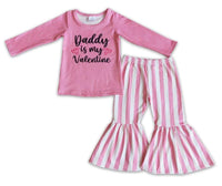 Pre Order - Daddy Is My Valentine Bell Bottom Outfit